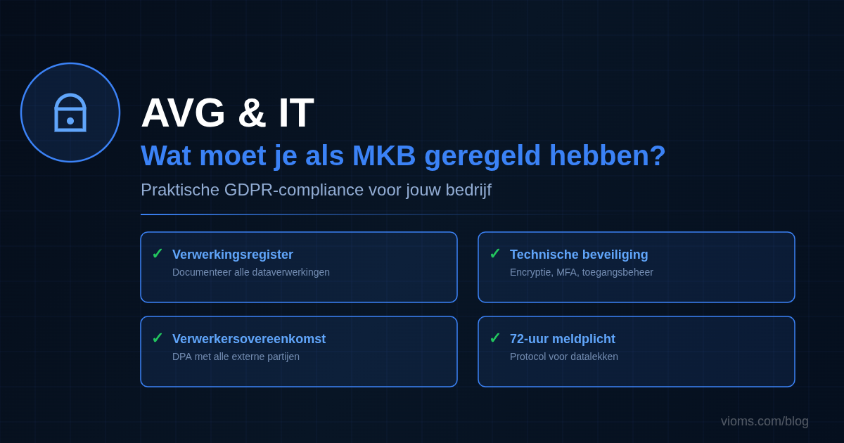 AVG en IT: wat moet je als MKB geregeld hebben?